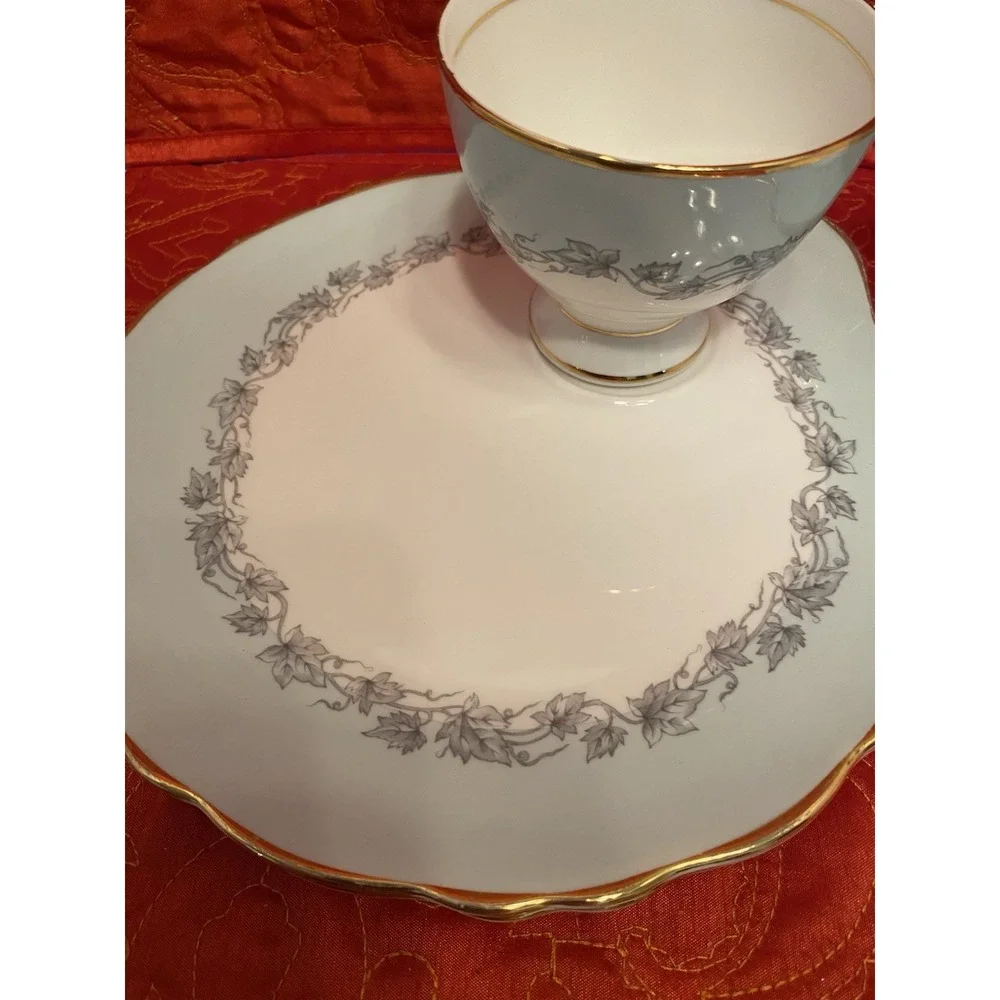 Tuscan Fine‎ English Bone China Tea Cup Lunch/Snack Plate Set  8-Pc Aristocrat